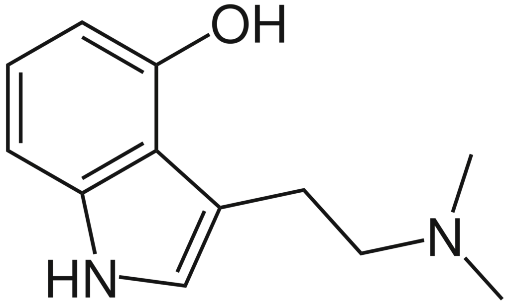 chemical structure of psilocin, psychedelics
