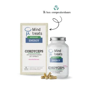 cordyceps sinensis energy fitness 30% polyscchariden doos composteerbare veganistische capsules